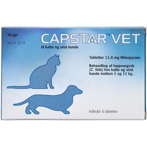 Capstar Vet Tabletter til hunde og katte 1-11kg 6.stk