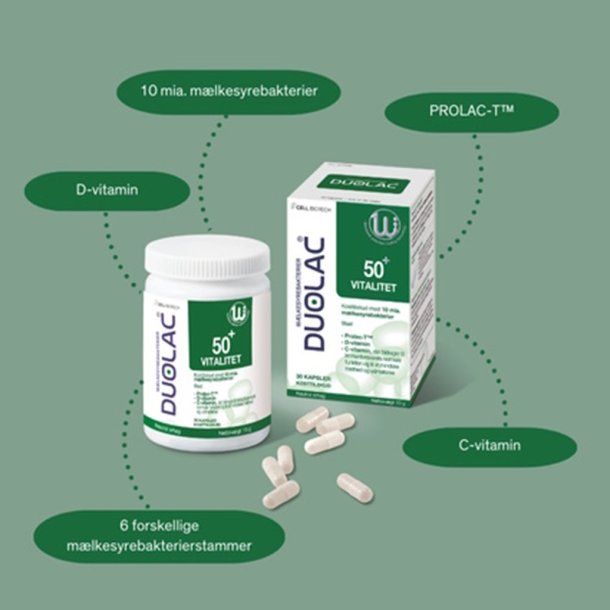 Duolac 50+ Vitalitet 30 kapsler