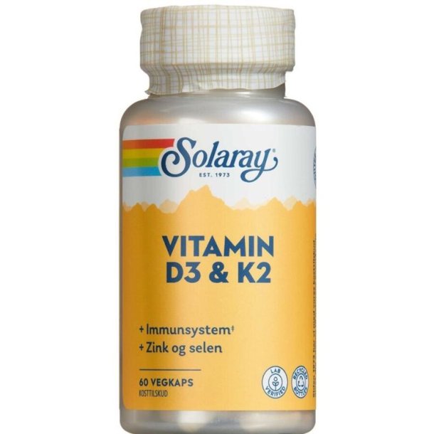 Solaray Vitamin D3 &amp; K2 60.stk