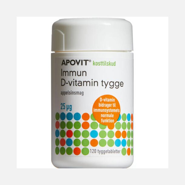 Apovit Immun D-vitamin tygge 25mikg