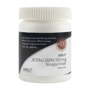 ABBLO Jern 50mg Bisglycinat Tabletter 
