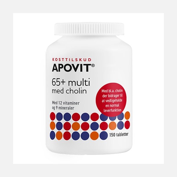 Apovit 65+ multi med cholin, 150 tabletter