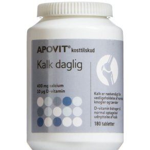 Apovit Kalk Daglig tabletter 180.stk