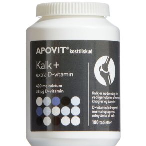 Apovit Kalk +extra D-vitamin 180.stk