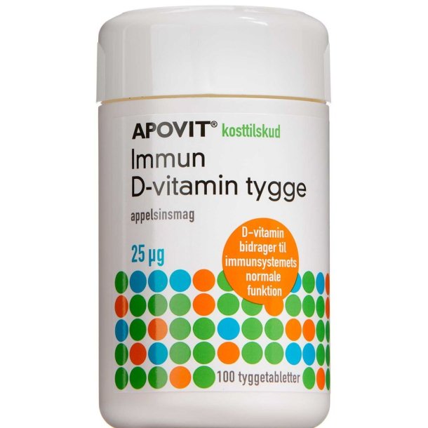 Apovit Immun D-vitamin tygge 25mikg