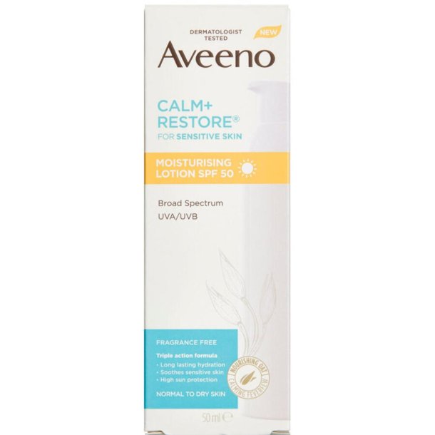 Aveeno Calm +Restore Moisturising SPF50 50ml