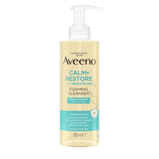 Aveeno Face Calm+Restore Foaming Make Up Removing Cleanser 200ml