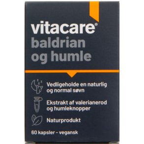 VitaCare Baldrian og Humle 60 kapsler