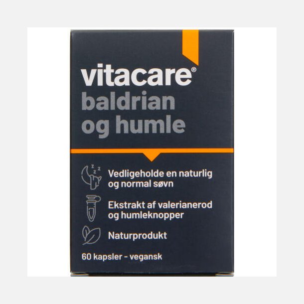 VitaCare Baldrian og Humle 60 kapsler