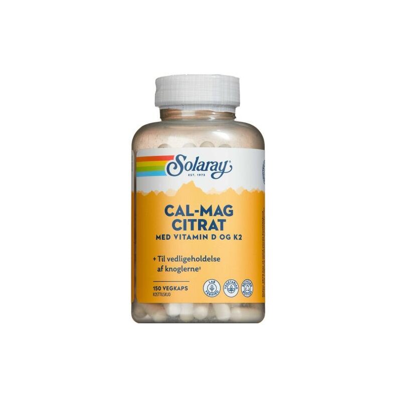 Solaray Cal-Mag Citrat + D/K2-Vitamin 150 st