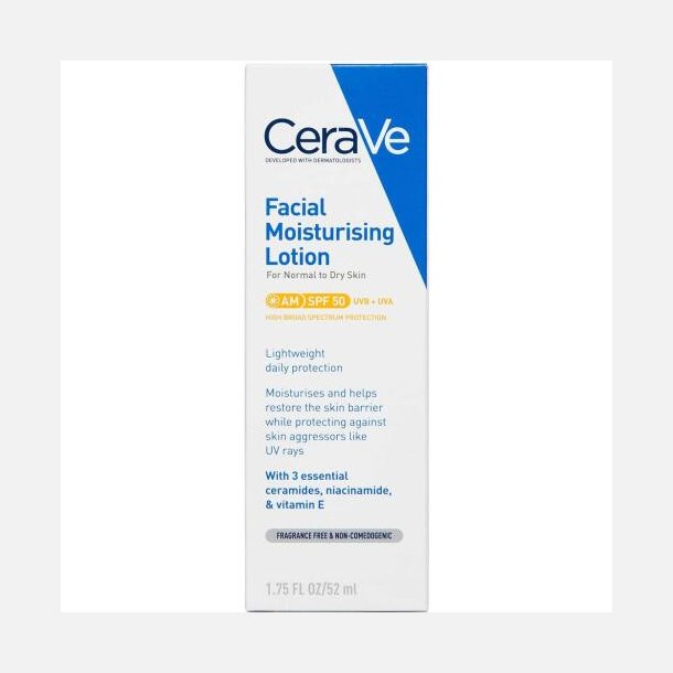 CeraVefugtgivende ansigtscreme SPF 50 52 ml