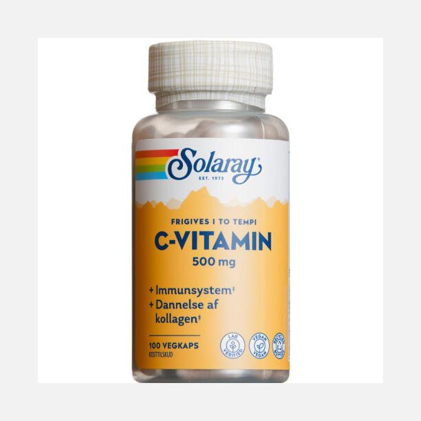 C-vitamin 500 mg 100 kapsler - Solaray