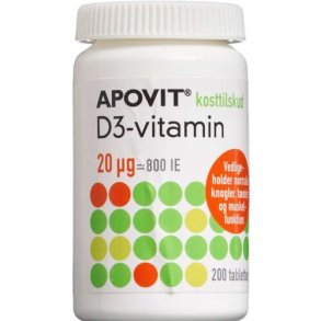 ApovitD3-vitamin 20 mikg 200 stk.