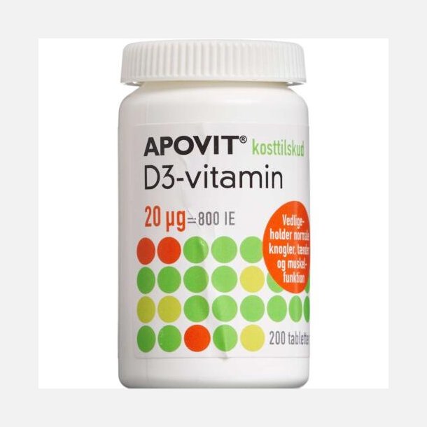 ApovitD3-vitamin 20 mikg 200 stk.