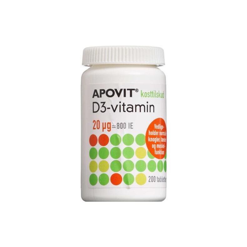 ApovitD3-vitamin 20 mikg 200 stk.