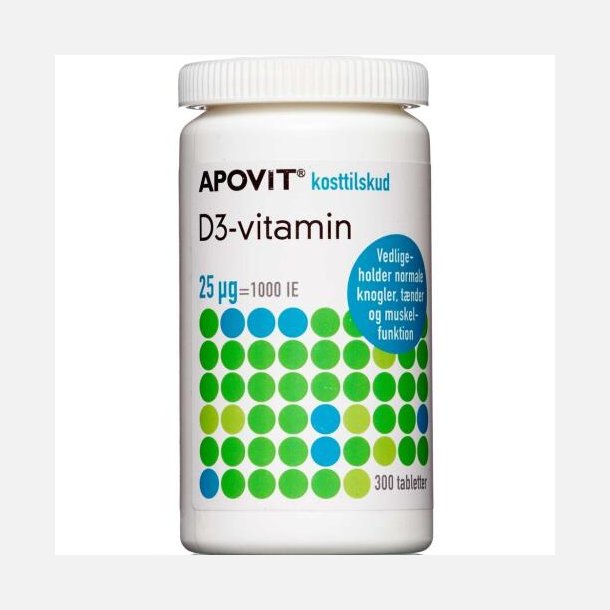 ApovitD3-vitamin 25 mikg 300 stk.