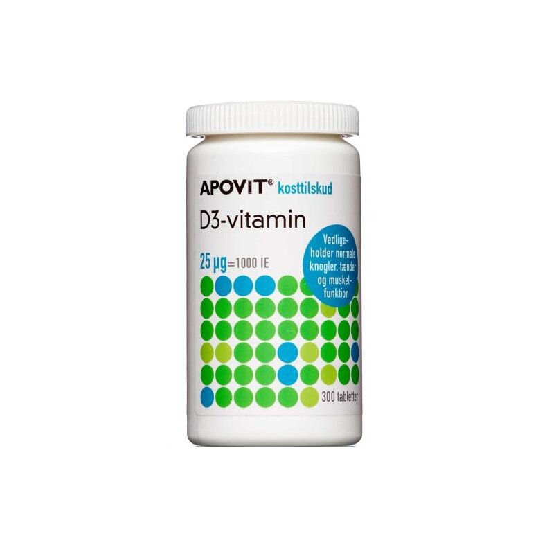 ApovitD3-vitamin 25 mikg 300 stk.