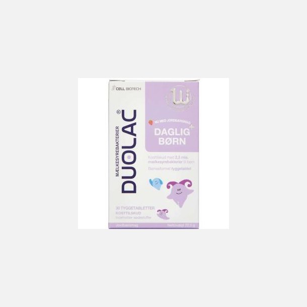 Duolac Daglig+ B�rn 30 tyggetabletter 