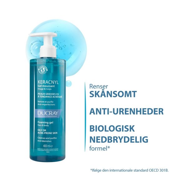 Ducray Keracnyl Foaming Gel 400 ml