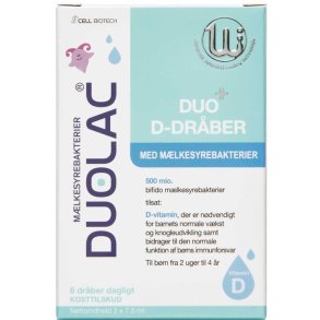 Duolac Duo D-drber m/mlkesyrebakterier 2x7,5 ml