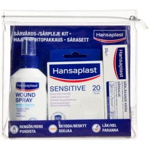 Hansaplast S�rpleje Kit (s�rspray 100ml + s�rsalve 20g + sensitive plastre 20.stk)