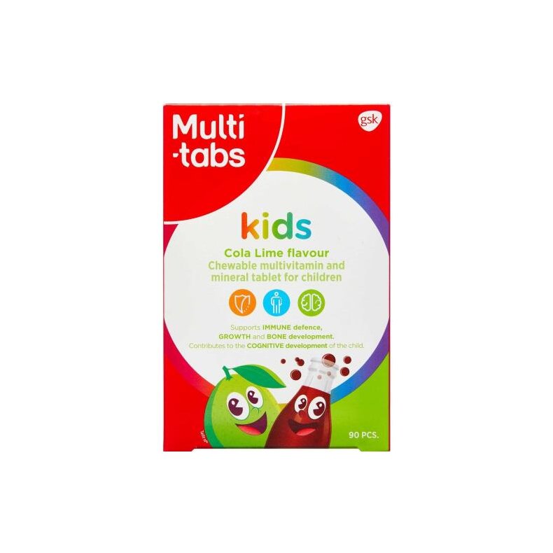 Multi-Tabs Kids Cola Lime 90 stk.