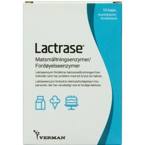 Lactrase kapsler 10.stk