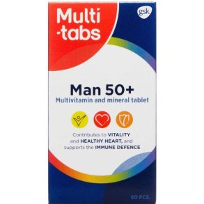 Multi-Tabs Man 50+ 60 stk.