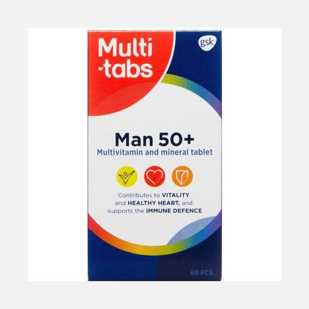 Multi-Tabs Man 50+ 60 stk.