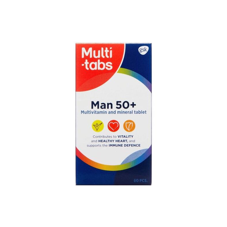 Multi-Tabs Man 50+ 60 stk.