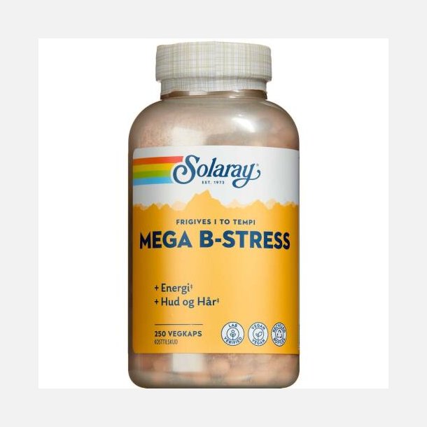 Mega B-stress 250 kapsler - Solaray