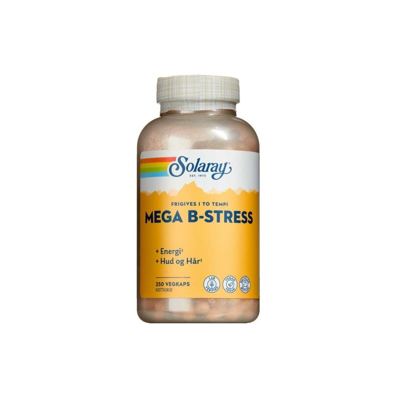 Mega B-stress 250 kapsler - Solaray