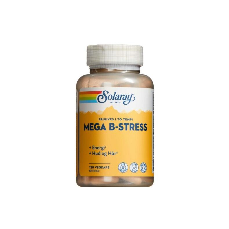 Mega B-stress 120 kapsler - Solaray