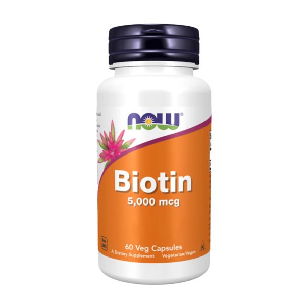 NOW Foods Biotin 5000mcg 120 veganske kapsler
