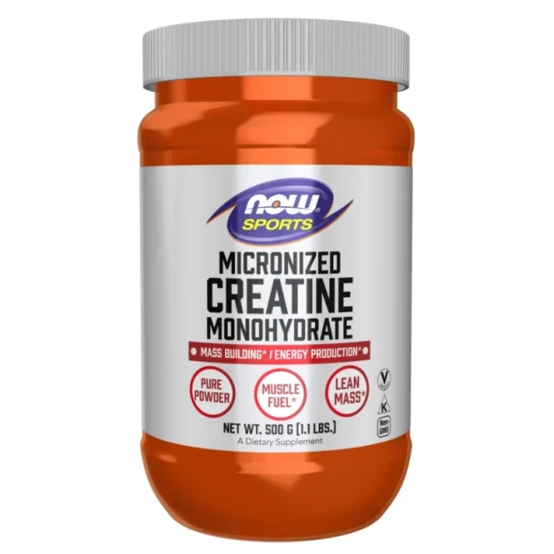 NOW Foods Creatinemonohydrat Microniseret Pulver 500g