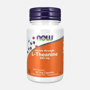 NOW Foods L-theanin Med Inositol 120 kapsler