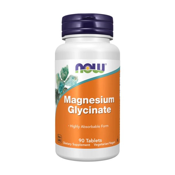 NOW Foods Magnesiumglycinat 200mg 180 tabletter