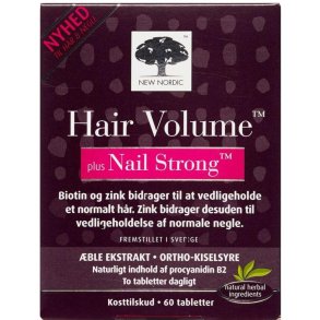 New Nordic Hair Volume Plus Strong Nails Tabletter 60.stk