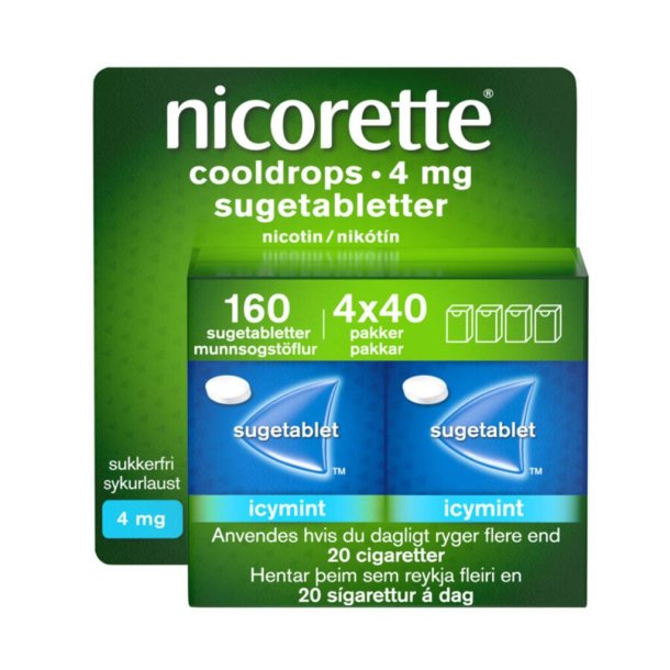 Nicorette Cooldrops Sugetabletter 4mg 160.stk