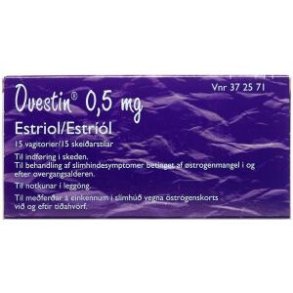  OVESTIN VAGITORIER 0,5 MG 15 ST
