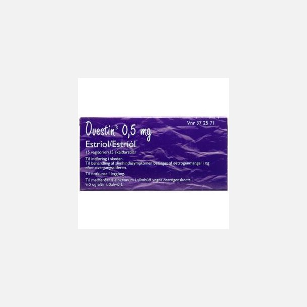  OVESTIN VAGITORIER 0,5 MG 15 ST