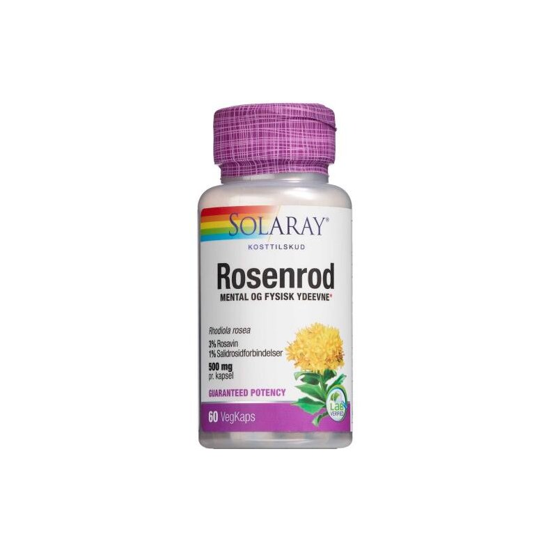 Solaray Rosenrod 500 mg 60 stk.