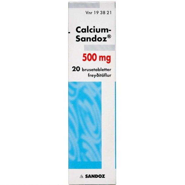Sandoz Calcium Brusetabletter 500mg 20.stk