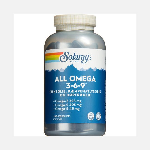 All Omega 3-6-9, 180 kapsler - Solaray