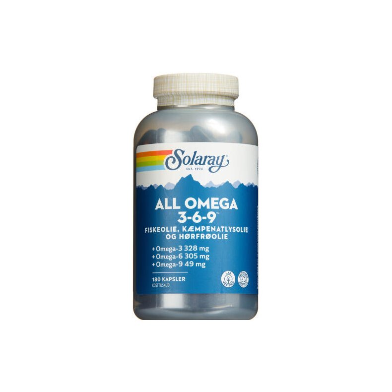 All Omega 3-6-9, 180 kapsler - Solaray