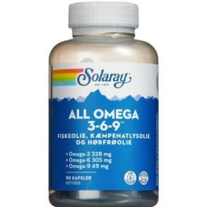 All Omega 3-6-9, 90 kapsler - Solaray
