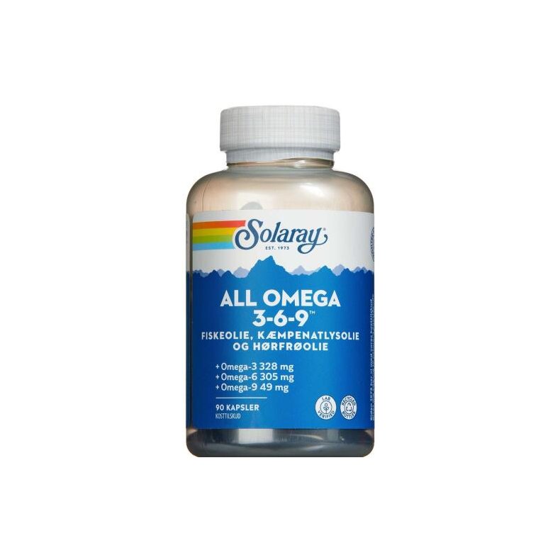 All Omega 3-6-9, 90 kapsler - Solaray