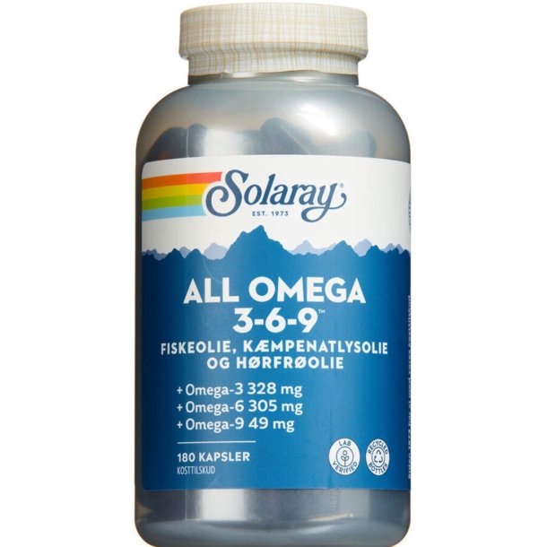 Solaray All Omega 3-6-9 180 Kapsler 