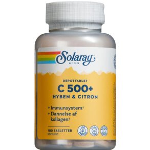 Solaray C-Vitamin 500+ M/.Hyben & Citron 180 Kapsler 