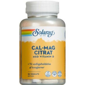 Solaray Cal-Mag Citrat + D-Vitamin Kapsler 90 stk.